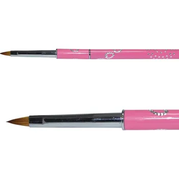 Umělé nehty Štětec č.2 - kočičí jazýček - přírodní s kamínky