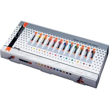 Výtvarná barva Sada vodou ředitelných olejových barev Cobra Study 12x20 ml