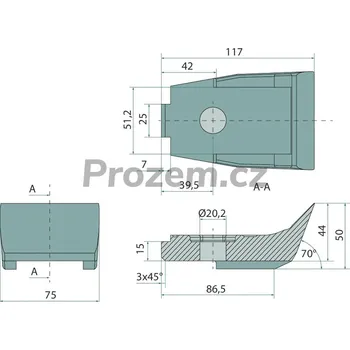 Pracovní nůž ENDURANCE CARBIDE Čepel M50 pro Denis Cimaf