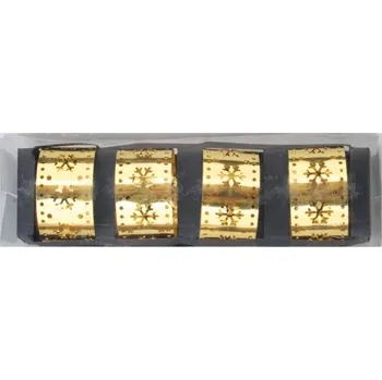 Papírový ubrousek Kroužky na ubrousky kovové zlaté 4,5 cm, 4 ks