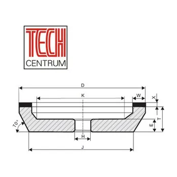 Brusný kotouč CBN kotouč 11A2 75x10/3x13 K100 B107 chladit ANO i NE pryskyřice