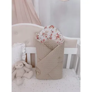 Zavinovačka Ar-s Minky oboustranná rychlozavinovačka - béžová květ - 80 x 80 cm