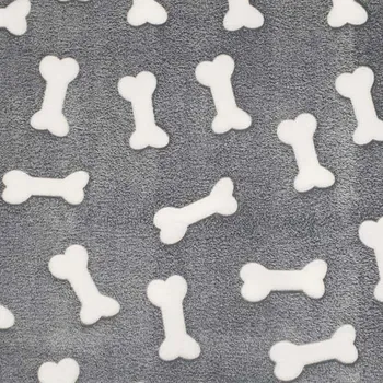 Fleece P0817 šedý, bílé kosti, š.155