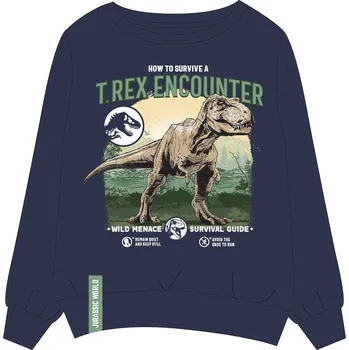 Chlapecká mikina Chlapecká mikina - Jurský svět 5218162, tmavě modrá Barva: Modrá tmavě, Velikost: 140