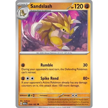 Sběratelská karetní hra Sandslash 028/165 - Scarlet & Violet 151 Typ karty: Non-Holo