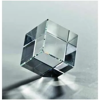 ETROFEJE sklo - kostka 66981, white Varianta: sklo, kryštáľ - 66981, ťažitko kocka číra, 6x6 cm