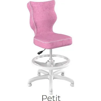 Entelo PETIT 4 Ergonomicky tvarovaná dětská židle s podpěrou pro nohy bílá kostra růžová - Jasmíne 08