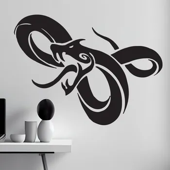 Samolepící dekorace Živá Zeď Samolepka na zeď Had Barva: černá