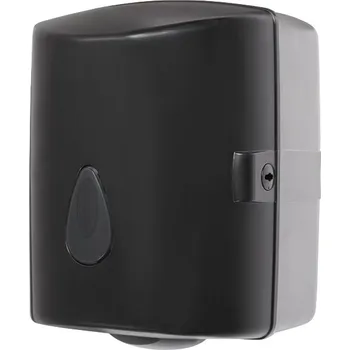 Zásobník na papírové ručníky Sanela Zásobník na papírové ručníky v rolích, materiál černý plast ABS SLDN 02N