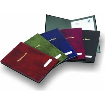 Zápisník Podpisová kniha A4, 14 dělících listů, lesk černá