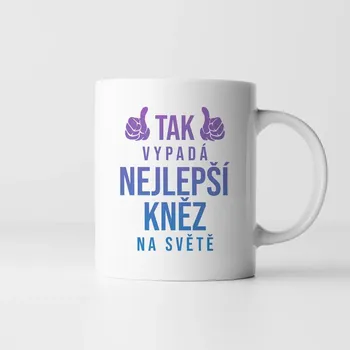 Žertovný předmět Tak vypadá nejlepší kněz na světě - hrnek s potiskem