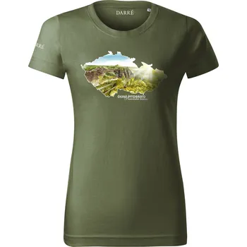 Dámské tričko DARRÉ Dámské tričko České Švýcarsko - khaki Velikost: M