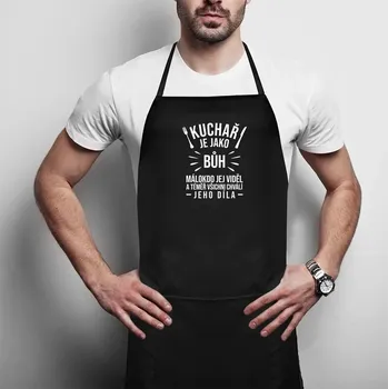 Žertovný předmět Kuchař je jako bůh - zástěra