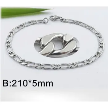 Řetízek 21cm dlouhý a 5mm široký ocelový řetízek