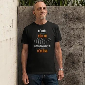 Žertovný předmět Někteří mi říkají včelař - dědeček - pánské tričko s potiskem