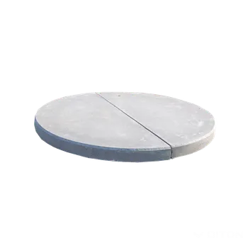 Kanalizační potrubí DITON Poklop studniční půlený armovaný Velikost: ø 110 × 8, Varianta: Poklop studniční půlený armovaný 110, Povrch: natur