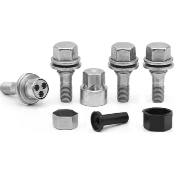 Šroubek na kolo Pojistné bezpečnostní šrouby M12x1,25x36 mm plochá podložka, klíč 19, STILBULL HP36