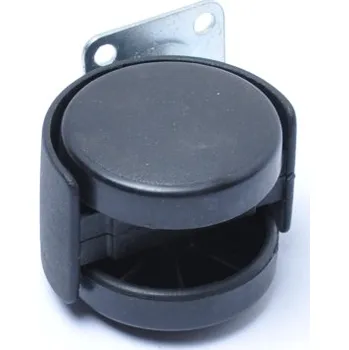 Nábytkové kování Kolečko pr.40 mm + plotnička, černé