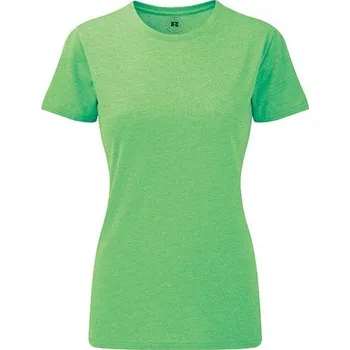 Dámské tričko Russell Žíhané dámské tričko z polybavlny 35% bavlna 65% polyester Barva: zelená melír, Velikost: XL Z165F