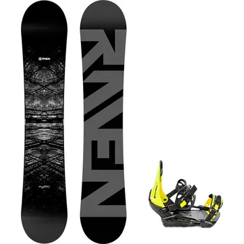 Snowboarding Snowboard komplet Raven Mystic + vázání s230 black/lime Velikost: 160 cm, Velikost vázání: S/M