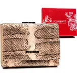 Malá kožená dámská peněženka se zapínáním a háčkem Barva: Světle Růžová