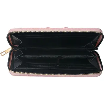 Peněženka Růžová peněženka s mašličkou - 19*10 cm