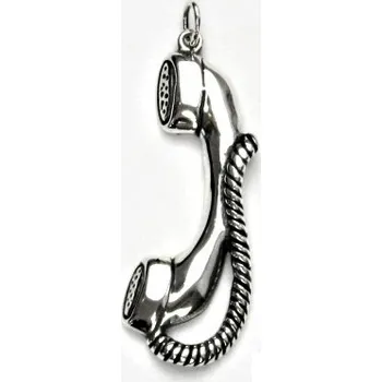 Přívěsek Stříbrný přívěsek sluchátko telefonní - P299 (Stříbrné kouzelné sluchátko)