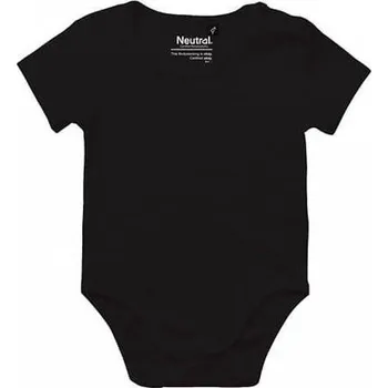 Neutral Kojenecké dupačky z organické bavlny s krátkým rukávkem Barva: Černá, Velikost: 62 NE11030