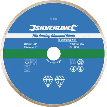 Řezný kotouč Kotouč diamantový řezný 200 × 25,4 × 2,4 mm Silverline 918528