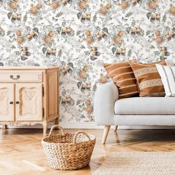 Tapeta YokoDesign Tapeta do dětského pokoje Květiny a broskve Výška tapety: 270 cm