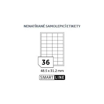 Speciální papír SMART LINE samolepicí etikety - 48,5 x 31,2 mm, 100 archů A4, 36 etiket na A4