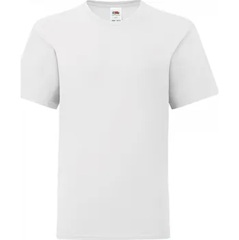 Chlapecké tílko Dětské slim-fit tričko Iconic Fruit of the Loom 150 g/m Barva: Bílá, Velikost: 140 F130K