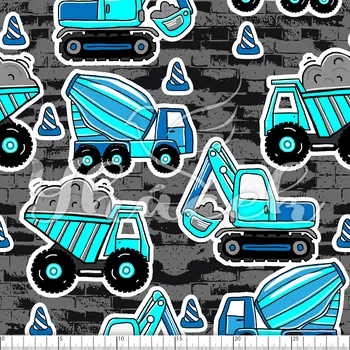 Softshell jarní, 20/9, Stavební stroje modré