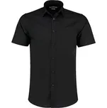 Kustom Kit Popelínová pánská košile lehce zúžená kolem pasu Barva: Černá, Velikost: 39/40 (15H) K141