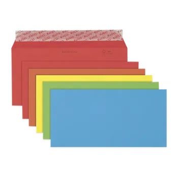 Obálka Poštovní obálky C6/5 mix barev - bez okna, balení á 5 x 4 obálek (20 ks obálek)