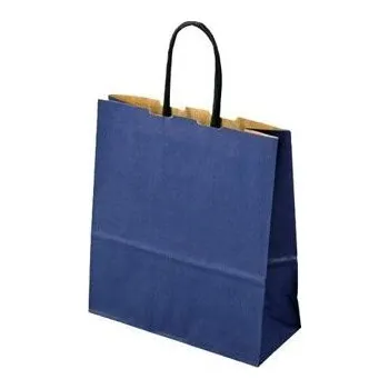 Papírová taška modrá ExtraTWIST 180x80x240 mm s krouceným uchem