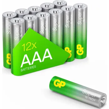 Článková baterie 1x12 GP Super Alkaline 1,5V AAA Micro LR03 Rel.03024AETA-S12