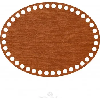 WoodenPuzzle.cz Dno na háčkování - ovál - palisandrová lazura (různé velikosti) Velikost: 20x10 cm