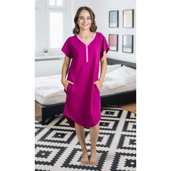 Dámská noční košile Dámská noční košile merlot M - růžová