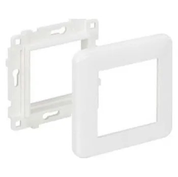 Elektrická zásuvka MMCWDOUNI115 Rámeček 80x80mm pro datové zásuvky 45x45mm barva bílá, oblé rohy