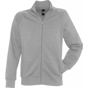 Pánská mikina Sol's Pánská propínací mikina Sundae se stojáčkem a podšívkou z fleecu Barva: šedá tmavá melír, Velikost: XXL L472