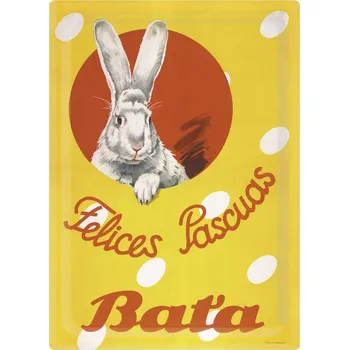 Plechová cedule Plechové cedule Baťa boty a králík