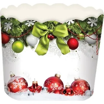 Krabice na pečivo ALVARAK GROUP a.s. Košíček na muffin pevný - vánoční - 24ks