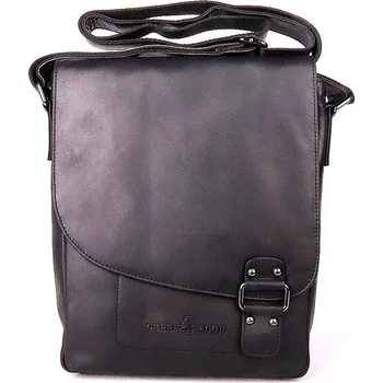 Střední/velká pánská kožená crossbody taška GreenWood no. 836 černá