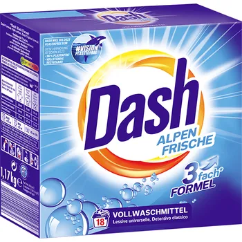 Prací prášek Dash prací prášek 18 dávek Universal Alpen Frische 1,17 kg (Dovoz: Německo)
