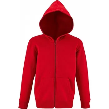Chlapecká mikina Dětská zipová mikina Sol's Stone s kapucí a klokanními kapsami Barva: červená, Velikost: 6 let (106/116) L02092