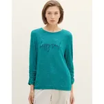 TOM TAILOR® DÁMSKÉ TRIKO S 3/4 RUKÁVEM - ZELENÝ MELÍR XL
