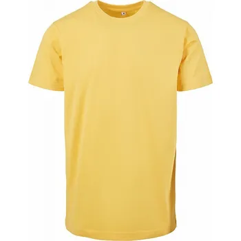 Pánské tričko Build Your Brand Pevné úzké dlouhé triko s kulatým lemem 200g/m Barva: Žlutá slunečnicová, Velikost: S BY004