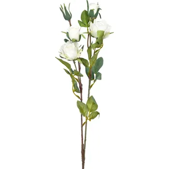 umělá květina Růže bílá 65 cm (137771 001 GL03520 růže bílá)