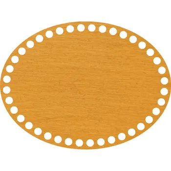 Příze WoodenPuzzle.cz Dno na háčkování - ovál - dubová lazura (různé velikosti) Velikost: 20x10 cm